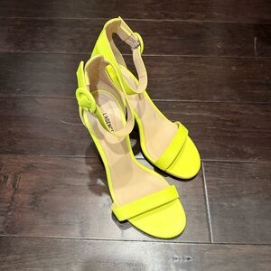 L'AGENCE Neon Yellow Women's Heels
